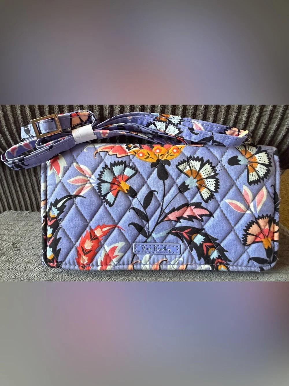Vera Bradley Mural Garden RFID Wallet Crossbody Clutch Wristlet Purse